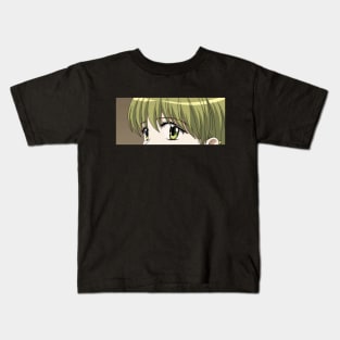 Anime Eyes - Olive Lewd Girl Kids T-Shirt